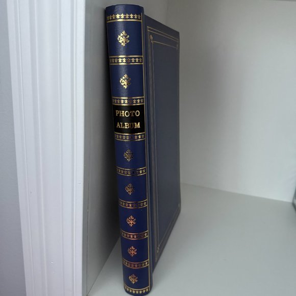 Blue & Gold Ornate Dark Academia Photo Album - Fits 300 4x6" Photos - $10 Add-On - Picture 3 of 10